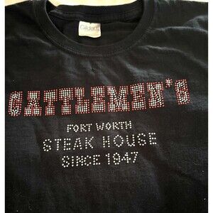 Cattlemen’s Steakhouse Fort Worth Rhinestone Women’s T-Shirt Medium